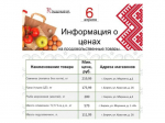Информация о минимальных ценах набора социально значимых товаров первой необходимости по состоянию на 6 апреля.